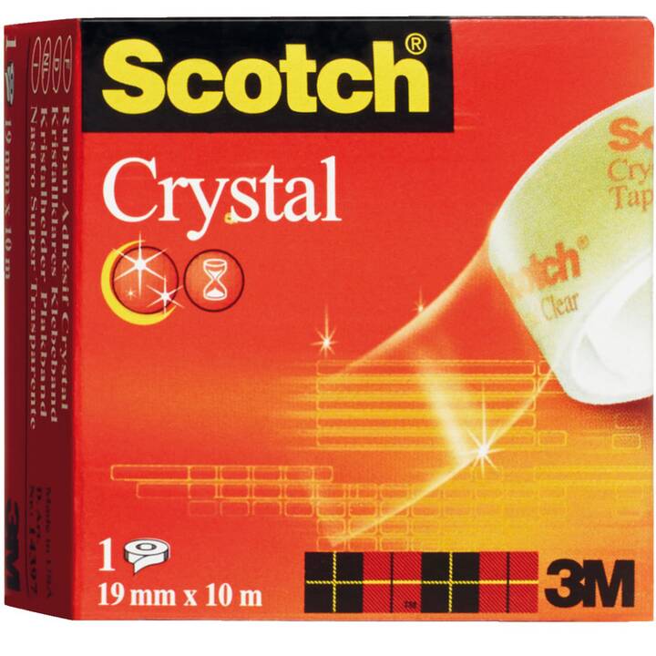 SCOTCH Ruban adhésif de bureau Crystal (19 mm x 10 m, 1 pièce)