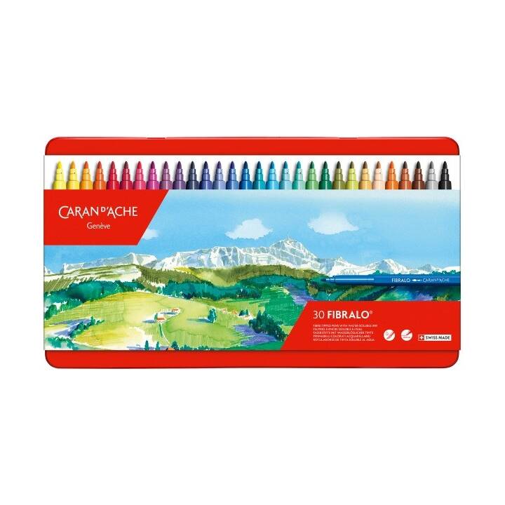 CARAN D'ACHE Fibralo Filzstift (Mehrfarbig, 30 Stück)