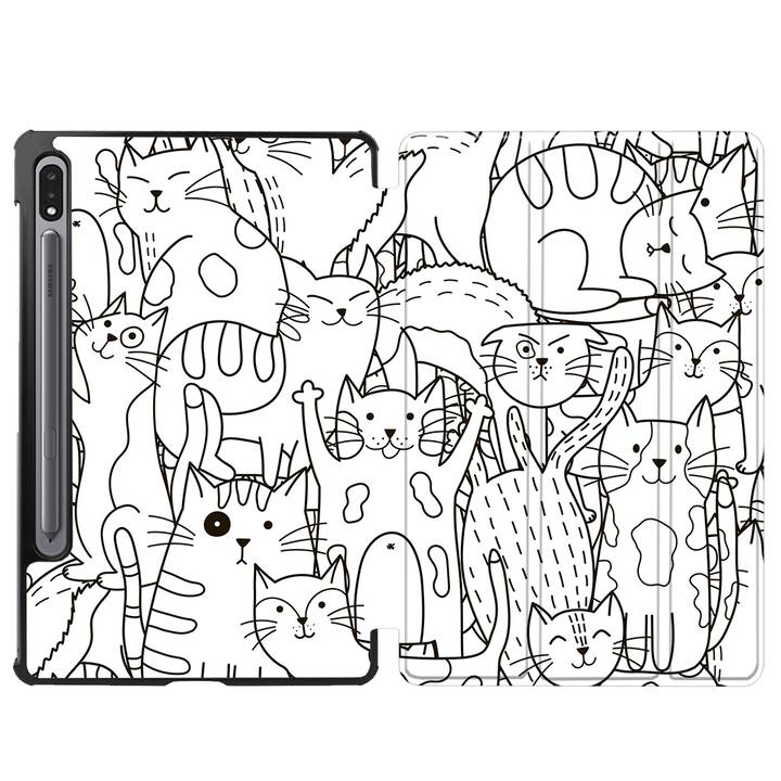 EG coque pour Samsung Galaxy Tab S8+ 12.4" (2022) - blanc - dessin animé