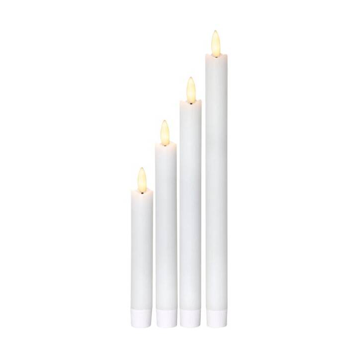 STAR TRADING Dinner Flamme Bougies LED (Blanc, 4 pièce)