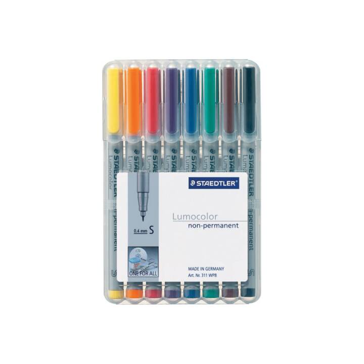 STAEDTLER Textmarker Lumocolor (Orange, Braun, Blau, Schwarz, Rot, Violett, Grün, Gelb, 8 Stück)