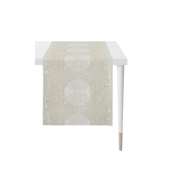 APELT Tischläufer Loft Style (48 cm x 140 cm, Rechteckig, Beige, Grau)