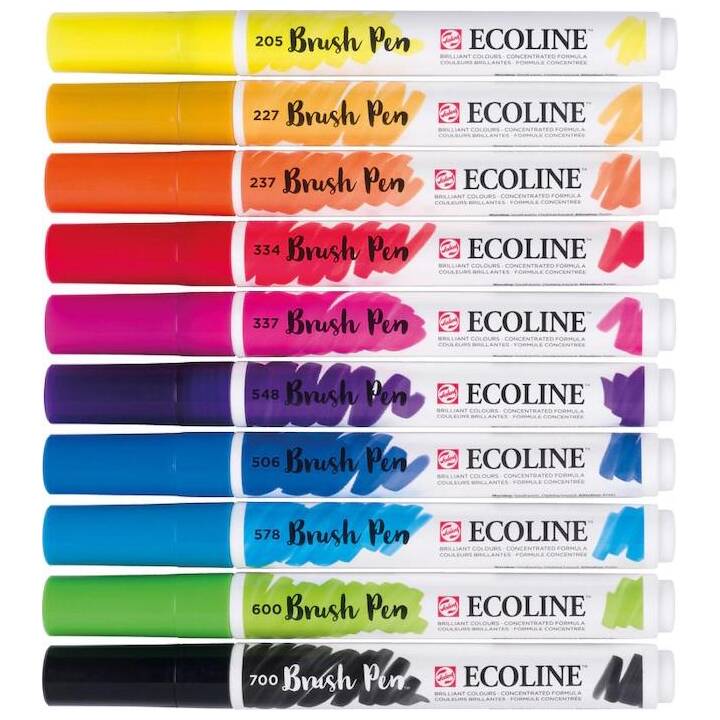 TALENS Ecoline Crayon encre (Multicolore, 10 pièce)