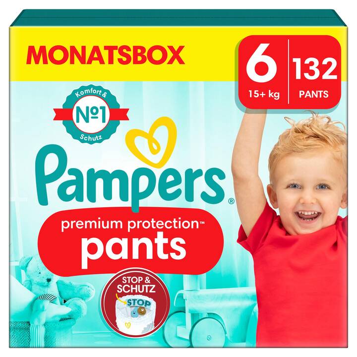PAMPERS Premium Protection Pants 6 (Monatsbox, 132 Stück)