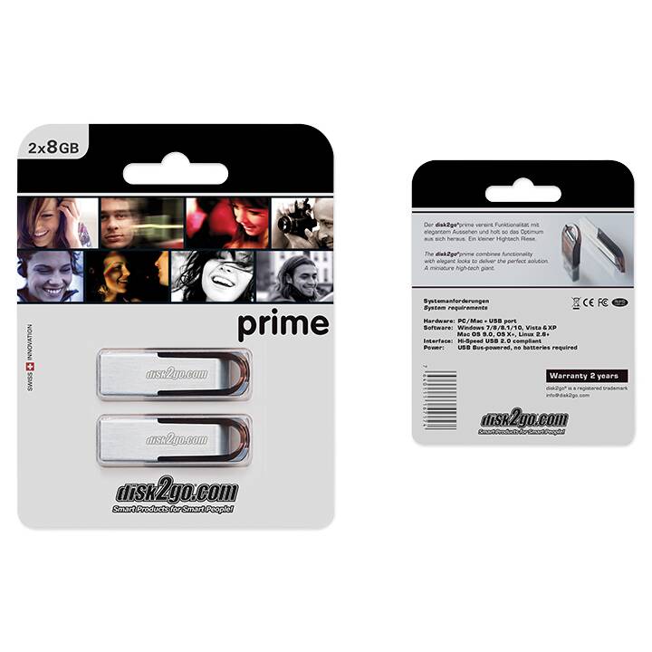 DISK2GO prime Duo-Pack (8 GB, MicroUSB 2.0 di tipo A)
