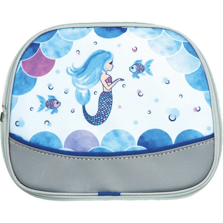 FUNKI Schulranzen Set Flexy-Bag Mermaid (28 l, Hellblau, Lila, Blau)