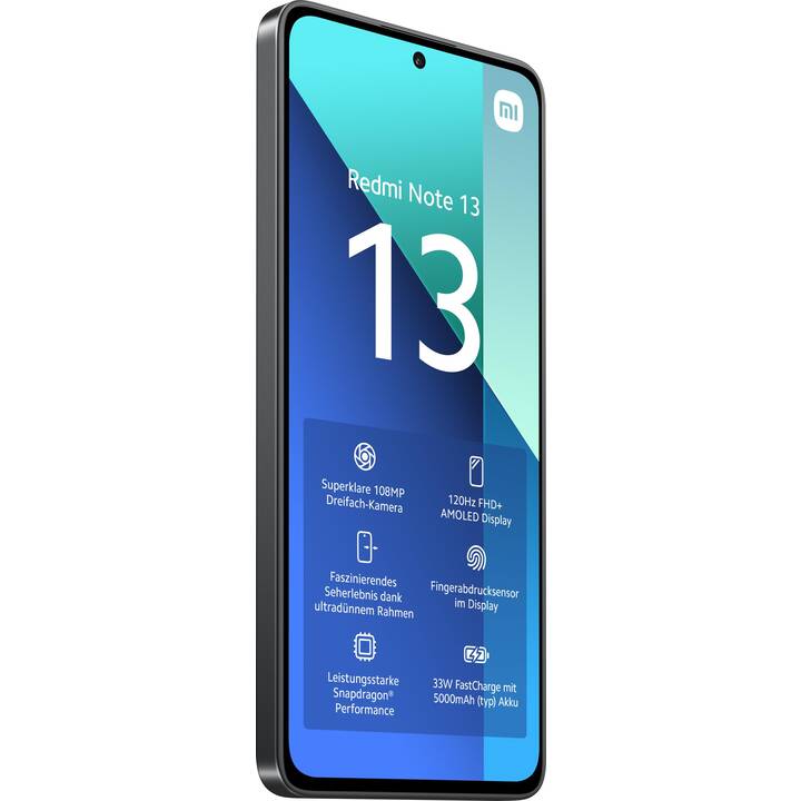 XIAOMI Redmi Note 13 (256 GB, Nero mezzanotte, 6.67", 108 MP)