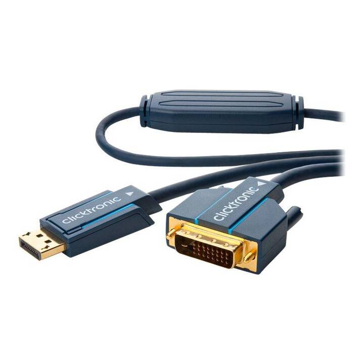 CLICKTRONIC Verbindungskabel (DVI-D, 24+1-polig, DisplayPort, 5 m)
