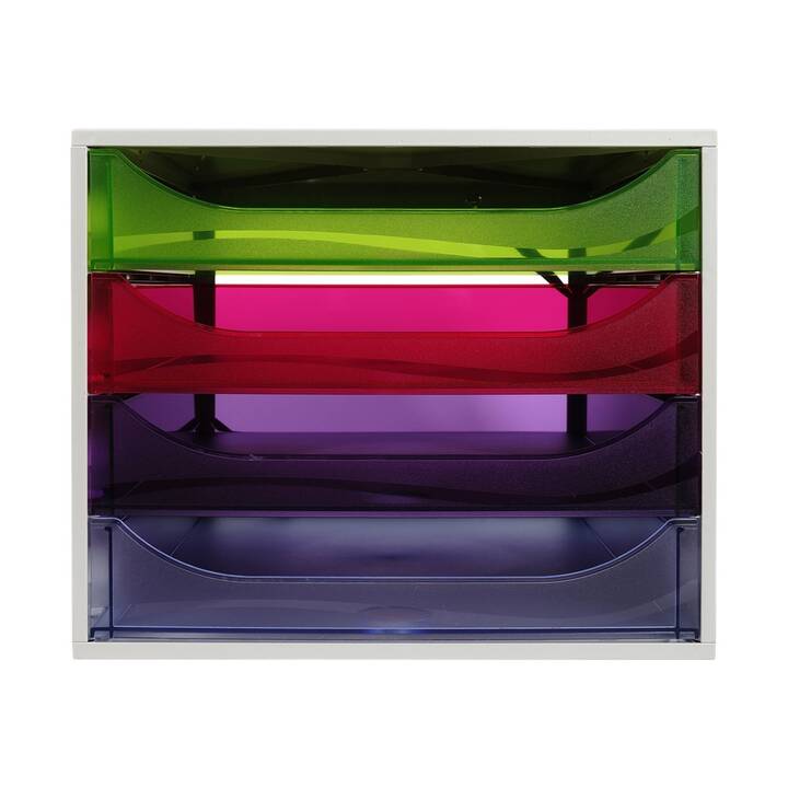 EXACOMPTA Boite à tiroirs de bureau (5.5 cm, Multicolore)
