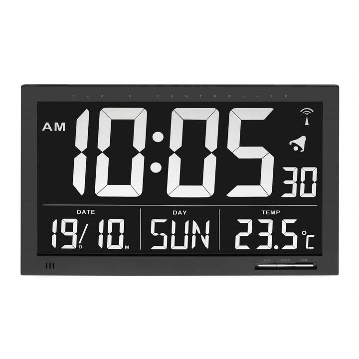 TFA Dostmann XXL Horloge murale numérique (36.8 cm, Noir)