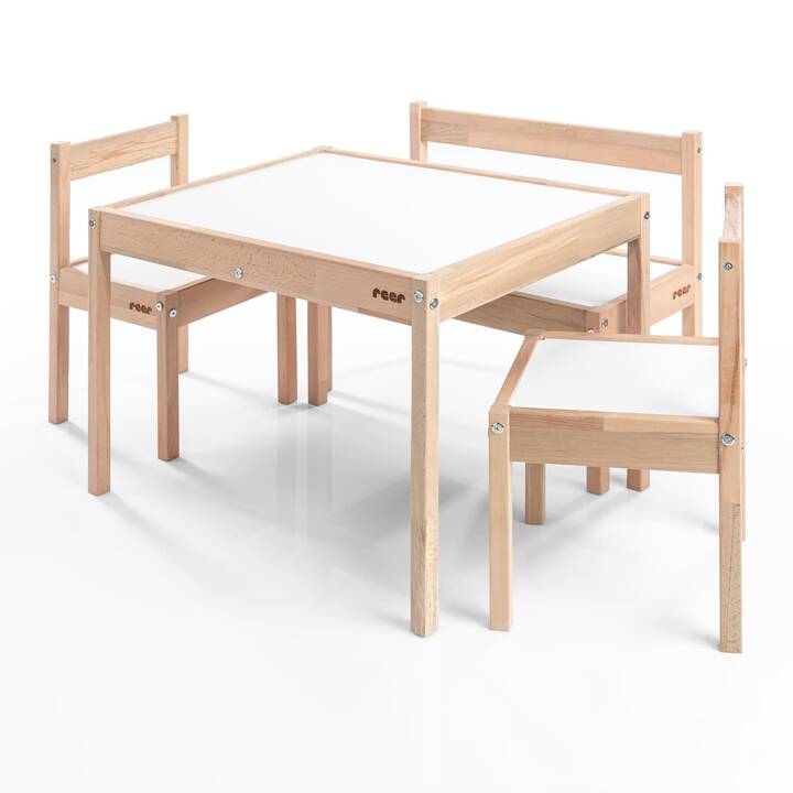 REER Ensemble table et chaise enfant PlayTime (Brun, Blanc)