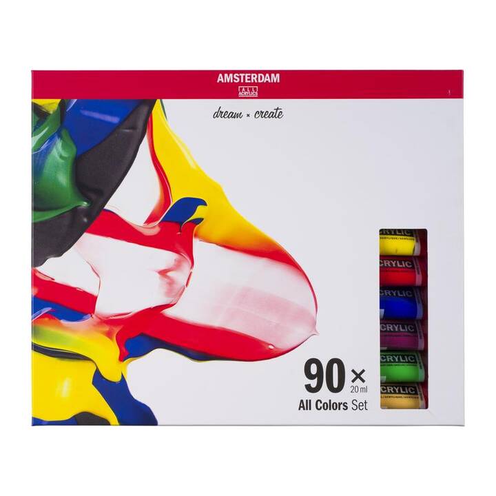 AMSTERDAM Acrylfarbe Set (90 x 20 ml, Mehrfarbig)