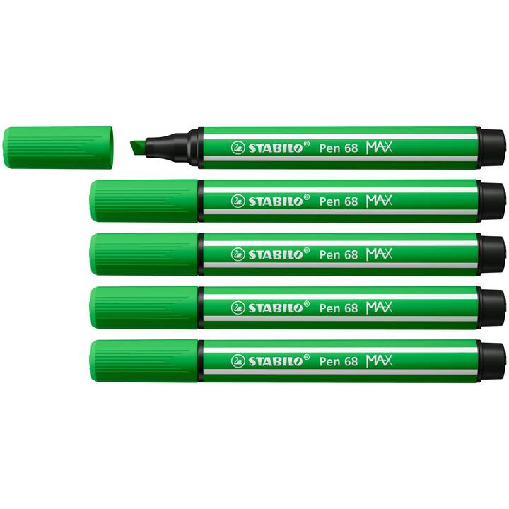 STABILO Pen 68 MAX Filzstift (Grün, 1 Stück)