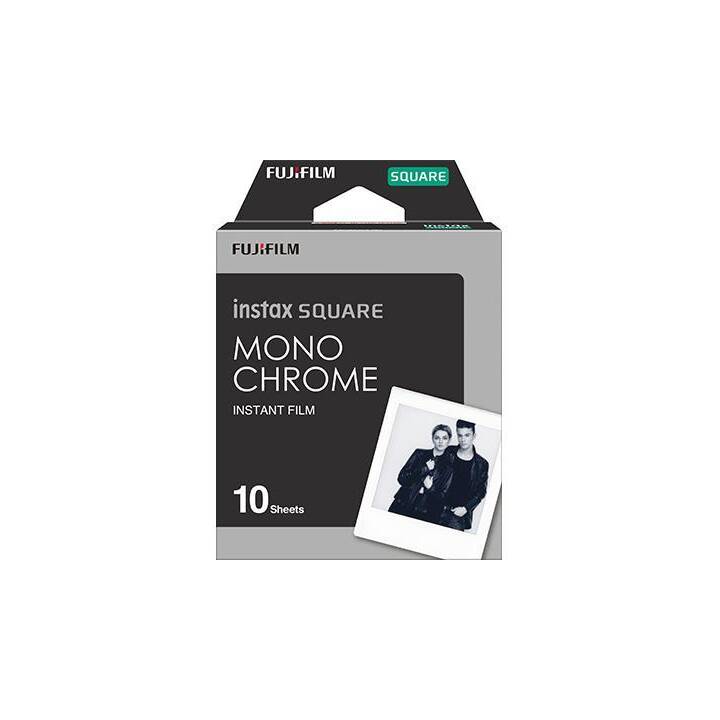 FUJIFILM Monochrome Pellicule instantané (Instax Square, Blanc, Noir)
