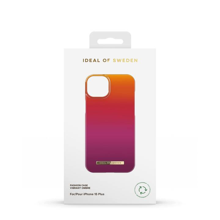 IDEAL OF SWEDEN Backcover Vibrant Ombre (iPhone 15 Plus, Violett, Orange, Rot)