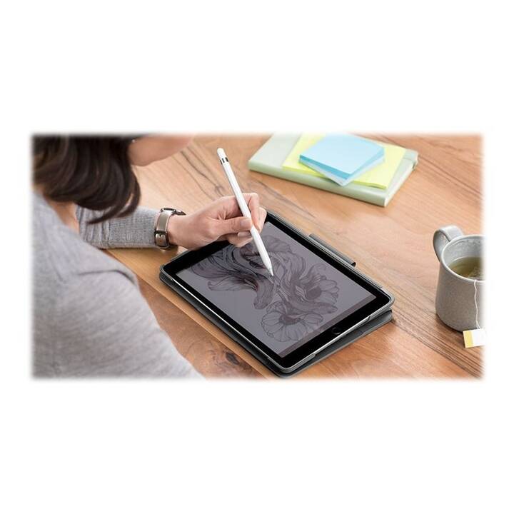 LOGITECH Slim Folio Type Cover / Tablet Tastatur (10.2", iPad Gen. 8 2020, iPad Gen. 7 2019, Schwarz)
