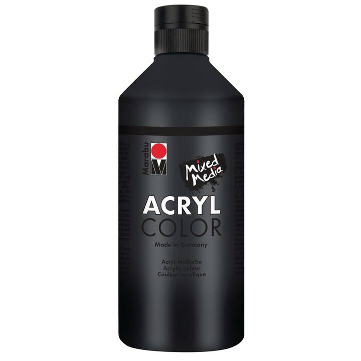MARABU Couleur acrylique (500 ml, Noir)
