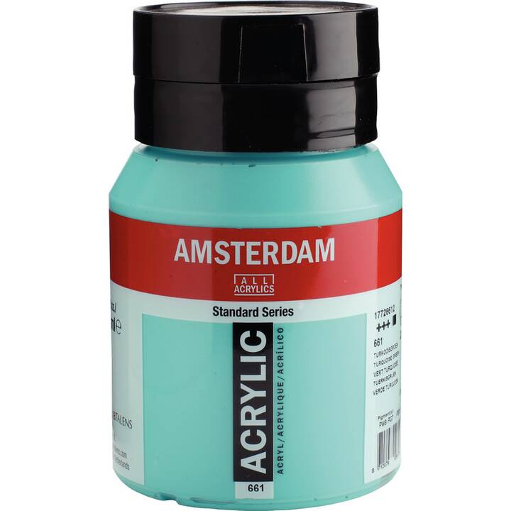 AMSTERDAM Colore acrilica (500 ml, Verde, Turchese)