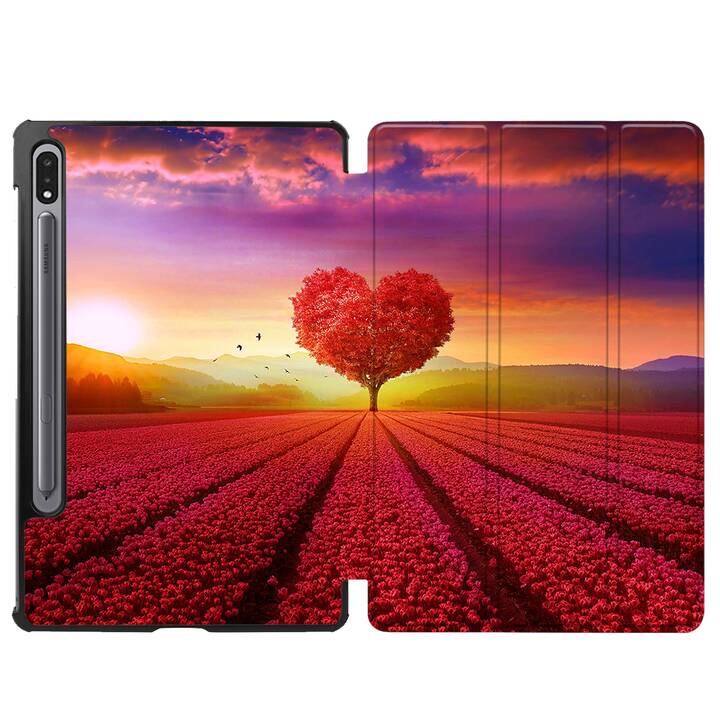EG coque pour Samsung Galaxy Tab S8 11" (2022) - rouge - coucher de soleil