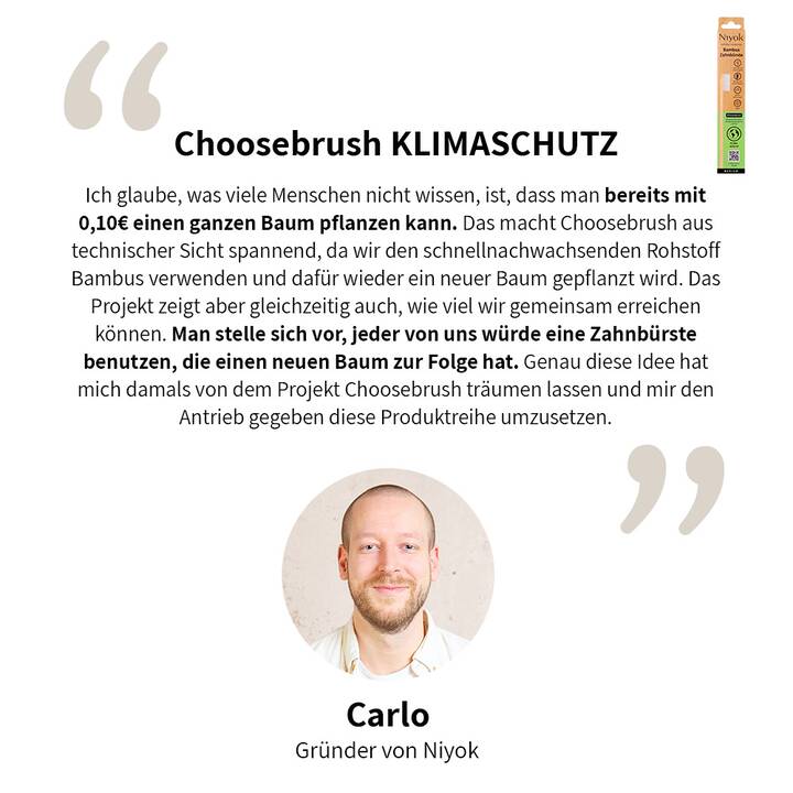 NIYOK Spazzola normale Choosebrush KLIMASCHUTZ (Media)
