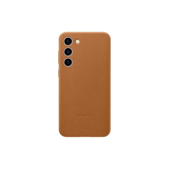 SAMSUNG Backcover Leather (Galaxy S23+, Camel)