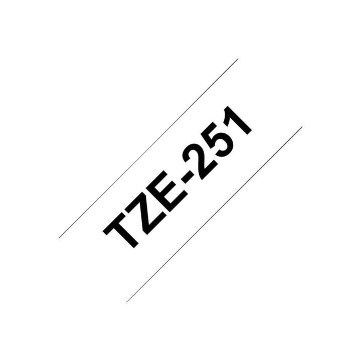 BROTHER TZe-251 Schriftband (Schwarz / Weiss, 24 mm)