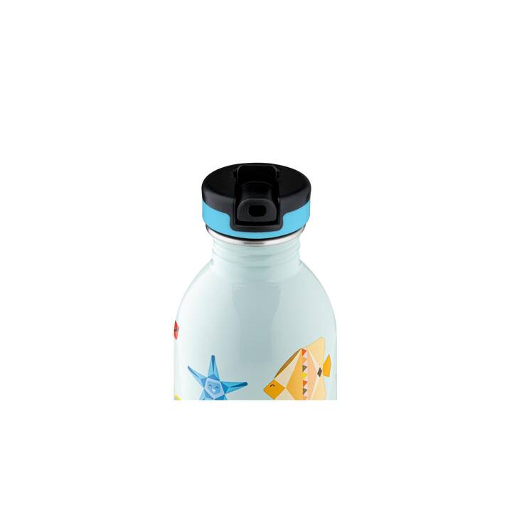 24BOTTLES Bottiglia sportiva Urban Sea Friends (0.25 l, Giallo, Blu, Multicolore)