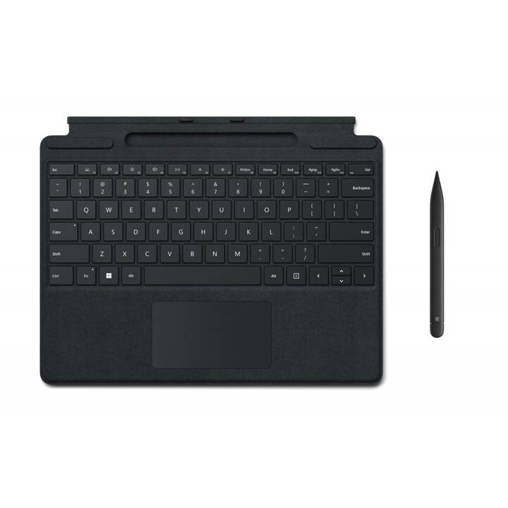 MICROSOFT Signature Keyboard Slim Pen 2 Bundle Type Cover (13", Surface Pro 9, Surface Pro X, Surface Pro 8, Noir)