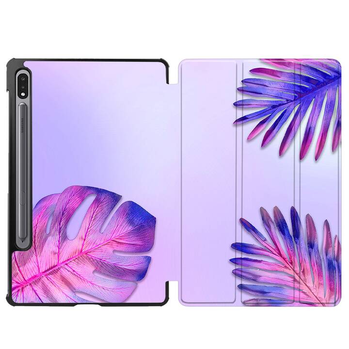 EG coque pour Samsung Galaxy Tab S8 11" (2022) - violet - feuilles