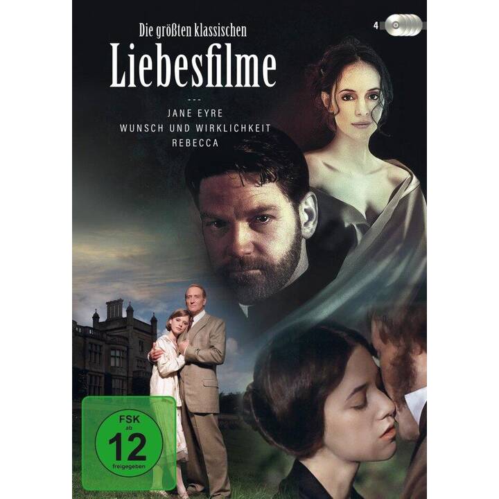 Die grössten klassischen Liebesfilme - Jane Eyre / Wunsch und Wirklichkeit / Rebecca (DE)