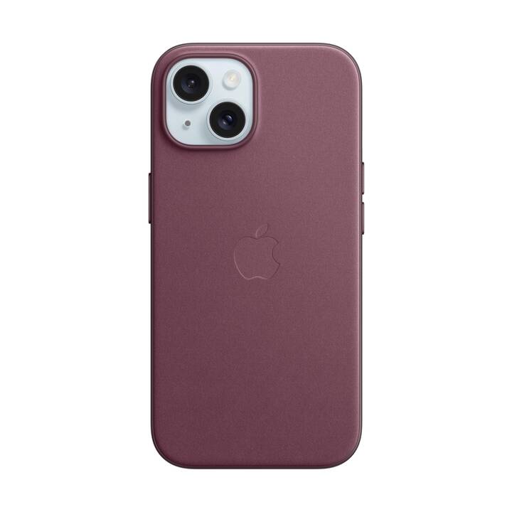 APPLE Backcover Fine Woven (iPhone 15, Brombeerrot)