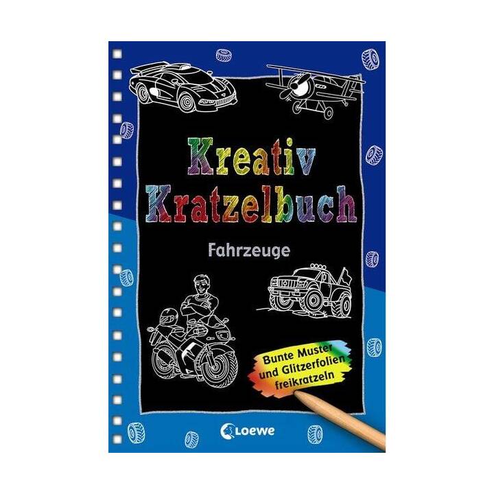 Kreativ-Kratzelbuch: Fahrzeuge