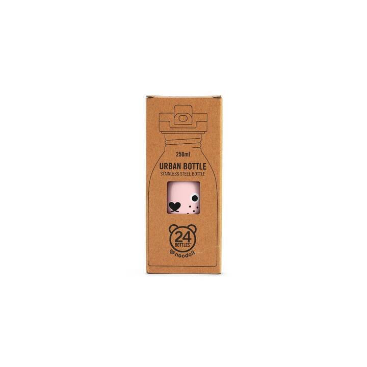NOODOLL X 24BOTTLES Kindertrinkflasche Ricecarrot (0.25 l, Rosa, Mehrfarbig)