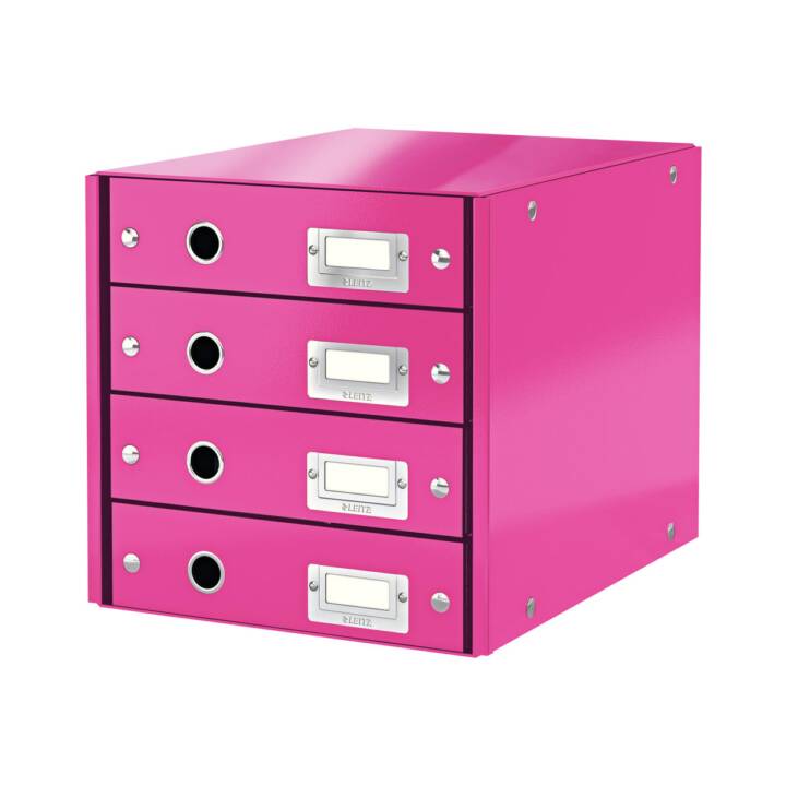 LEITZ Büroschubladenbox Click & Store (A4, 28.6 cm  x 28.2 cm  x 35.8 cm, Rosé)