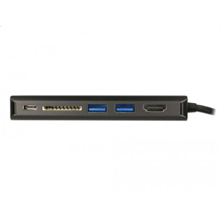 DELOCK Stazione d'aggancio 87721 (HDMI, 2 x USB 3.0 di tipo A, USB 3.0 di tipo C, RJ-45 (LAN))