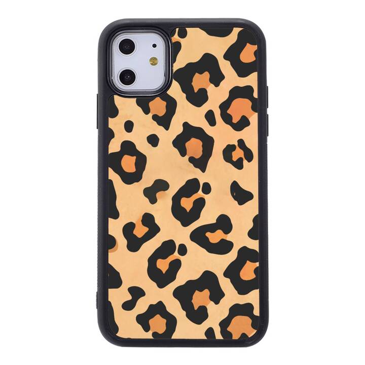 EG coque arrière pour iPhone 11 6.1" (2019) - orange - imprimé léopard