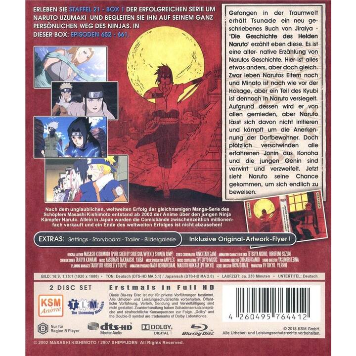 Naruto Shippuden - Box 1 Staffel 21 (Uncut, DE, JA)