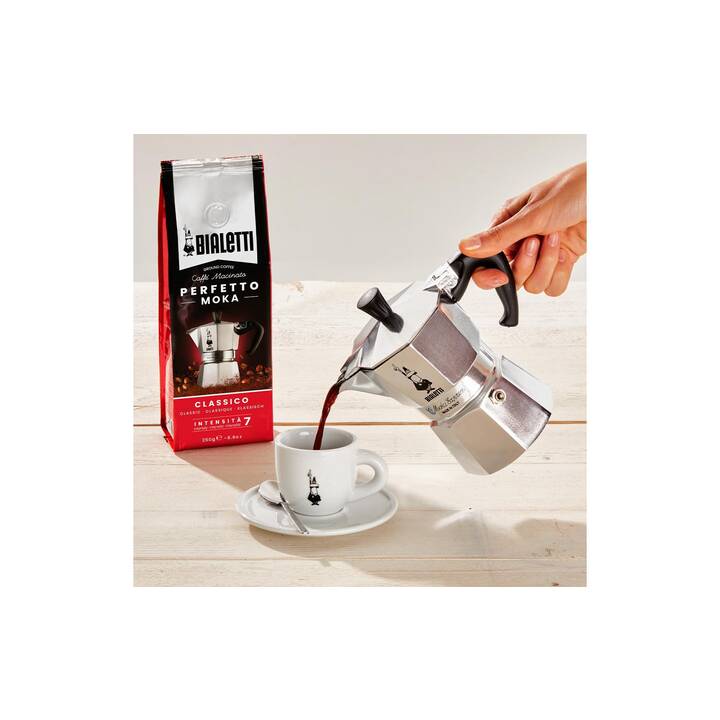 BIALETTI Moka Express (6 Tazze, Argento, Nero)