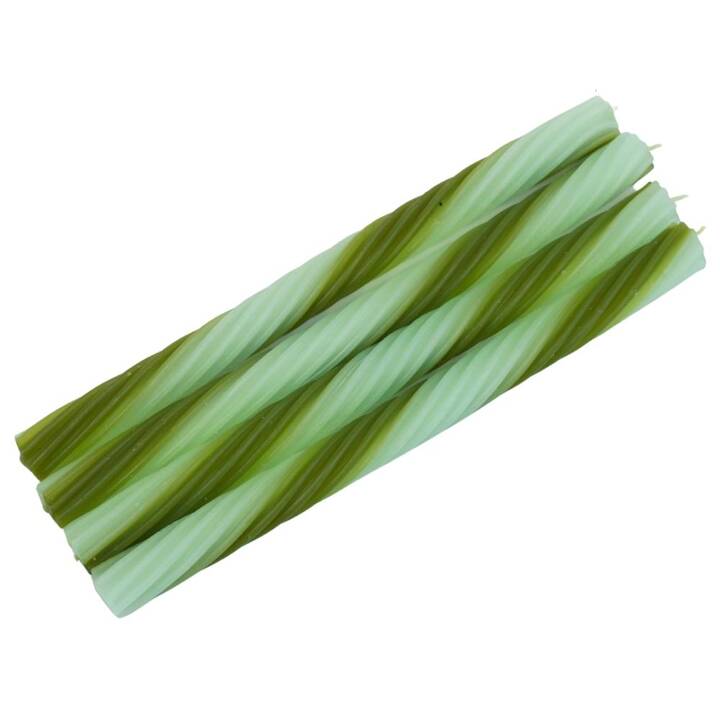 54°CELSIUS Candela lunga Rope (Verde, Bianco, 4 pezzo)