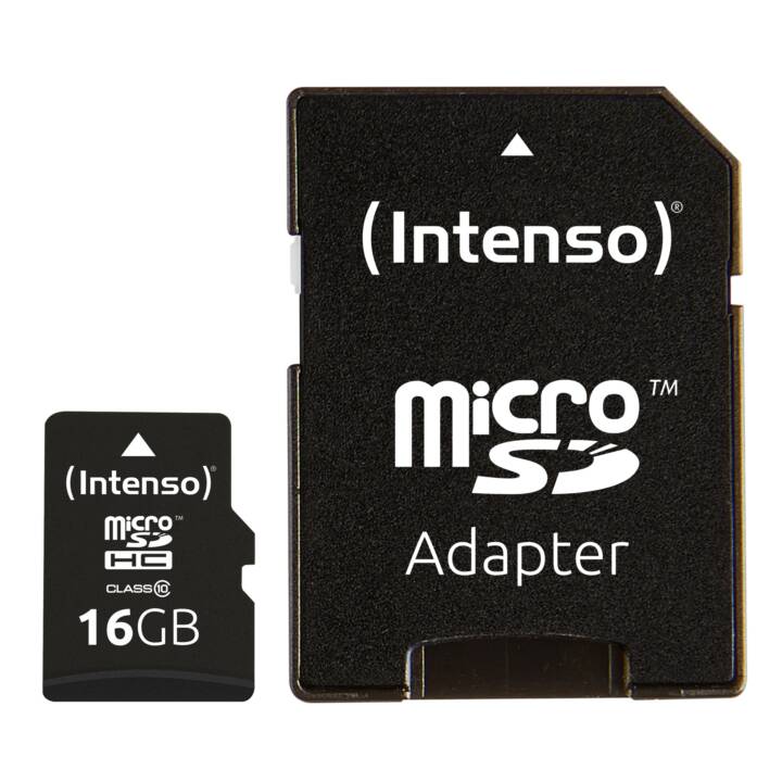 INTENSO MicroSDHC 3413470 (Class 10, 16 Go, 20 Mo/s)