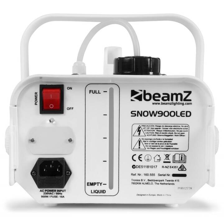 BEAMZ SNOW900LED Canon à neige (900 W, Blanc)