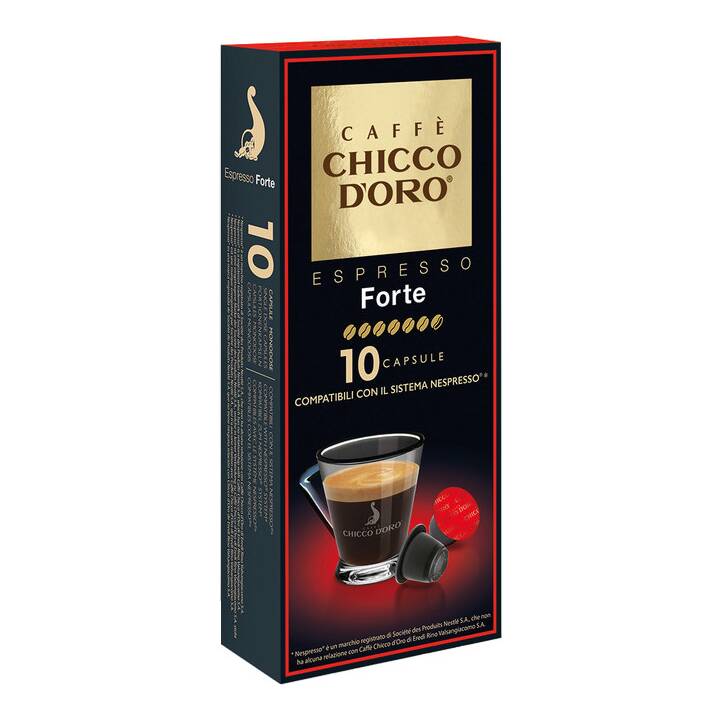 CHICCO D'ORO Kaffeekapseln Espresso Forte  (10 Stück)