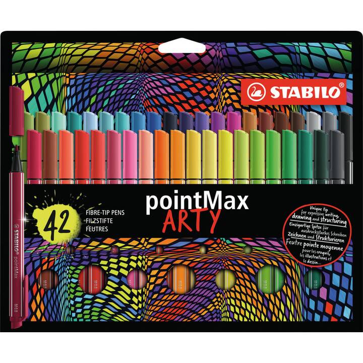 STABILO PointMax Penna a fibra (Colori assortiti, 1 pezzo)