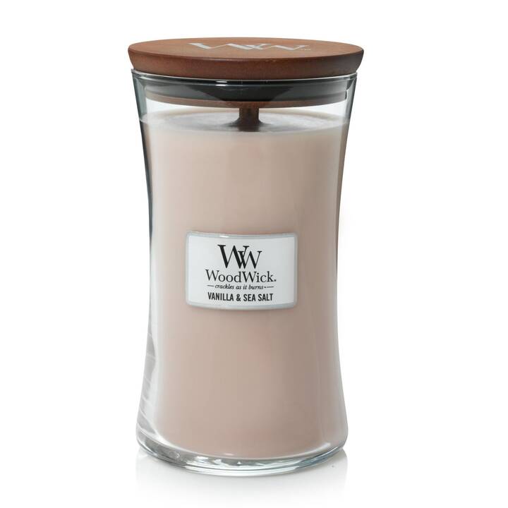 WOODWICK Bougie parfumée Vanilla & Sea Salt
