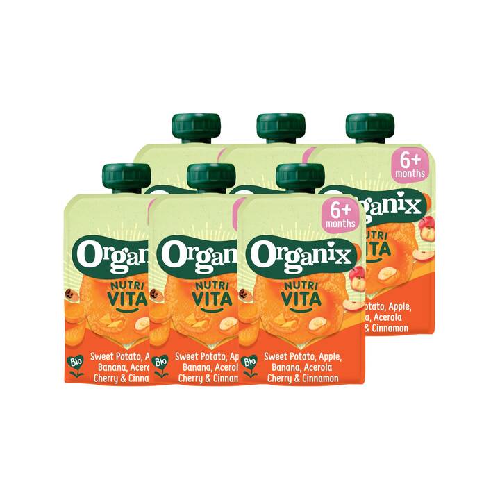 ORGANIX Nutri Vita Purée de fruits Bouillie (6 x 100 g)
