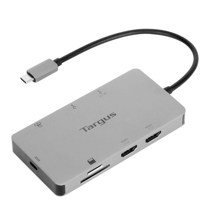 TARGUS Stations d'accueil Dual HDMI 4K (2 x HDMI, RJ-45 (LAN), 2 x USB 3.1 Typ-A)