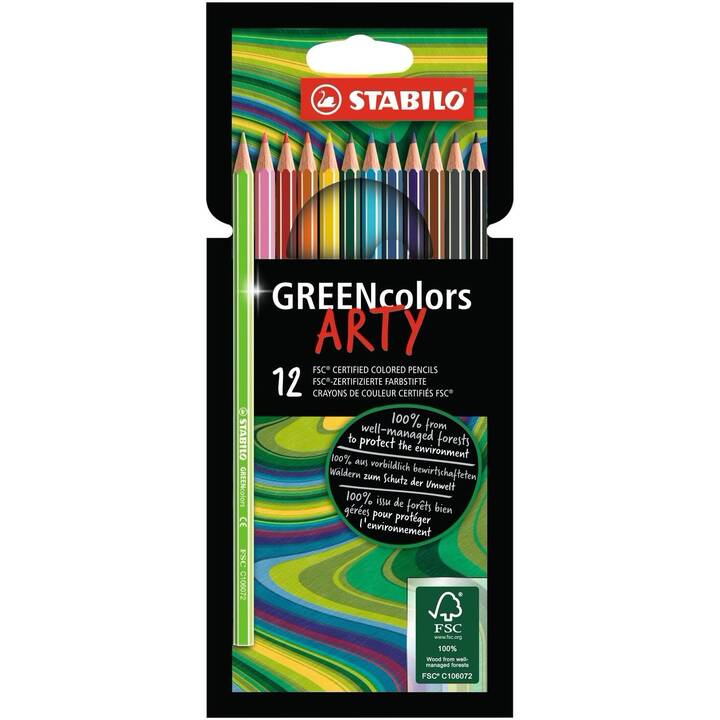 STABILO Crayons de couleur GREENcolors Arty (12 pièce)
