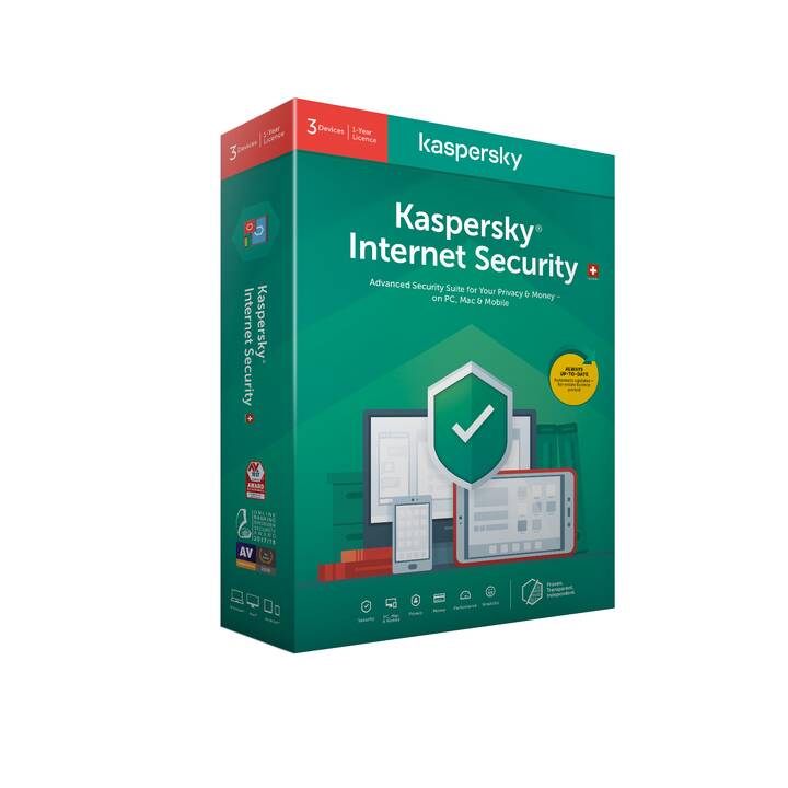 KASPERSKY LAB Internet Security Base (Licence, 3x, 1 année, Français, Italien, Allemand)