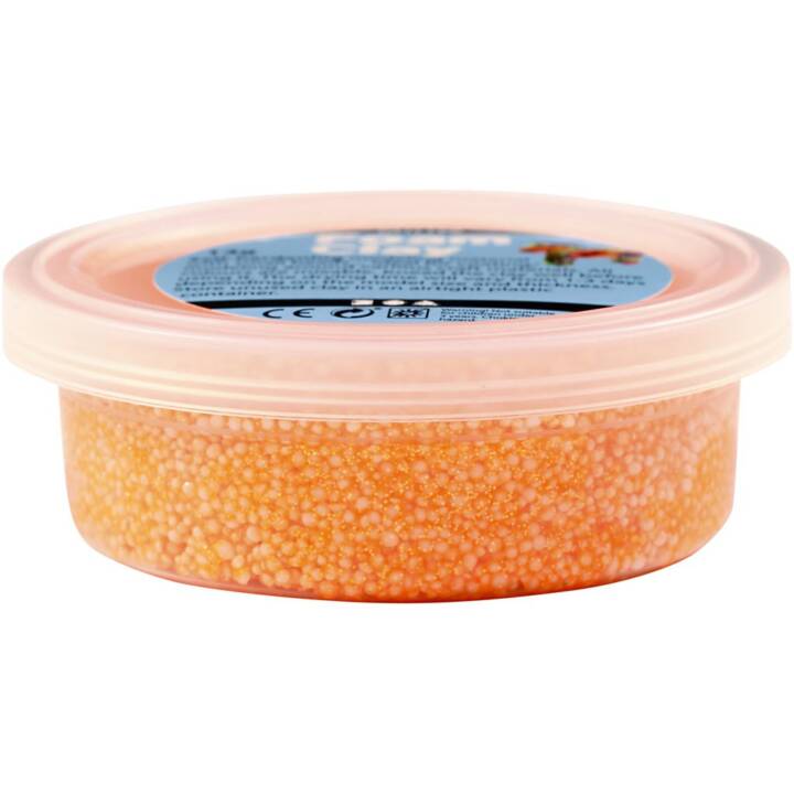 CREATIV COMPANY Modelliermasse Foam Clay (84 g, Gelb, Orange, Grün, Blau, Pink, Weiss)