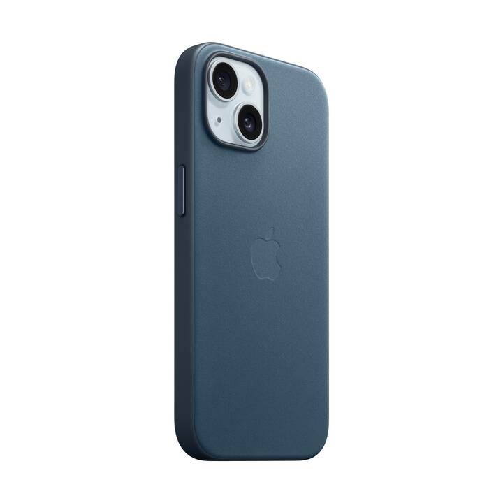 APPLE Backcover Fine Woven (iPhone 15, Bleu)